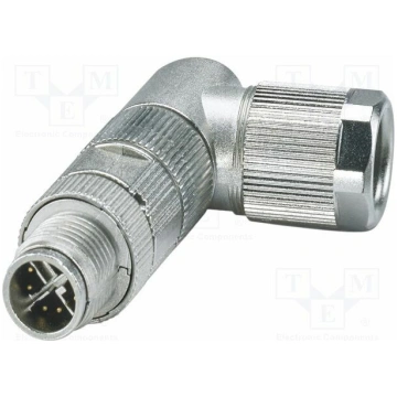Connector: M12; plug; PIN: 8; 48V; angled; IP65; c