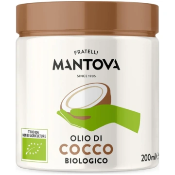 Organiskā kokosriekstu eļļa MANTOVA, 200 ml