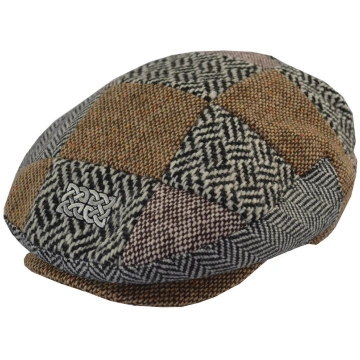 Patrick Francis Patchwork Tweed Flat Cap
