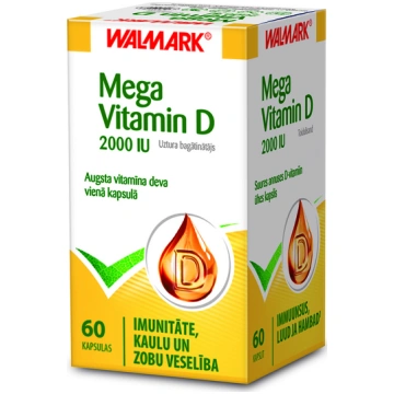 WALMARK MEGA Vitamin D 2000 IU kapsulas N60