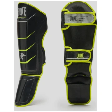 shinguards Leone Revo Fluo PT160F with foot guard