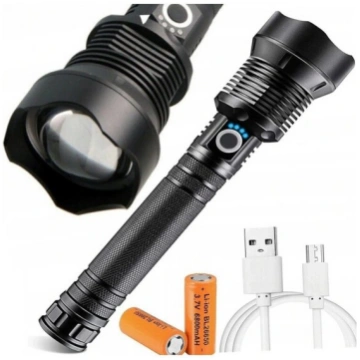 Militārais taktiskais lukturītis ar Zoom LED XHP90