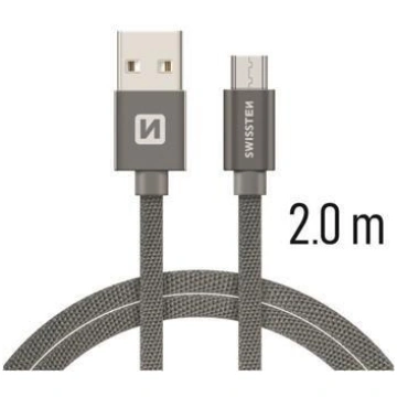Swissten Textile Quick Charge Universāls Micro USB