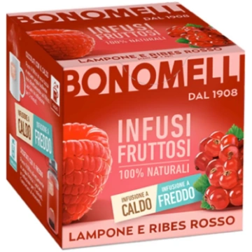 Augļu tēja BONOMELLI Lampone e Ribes Rosso, 12 gab