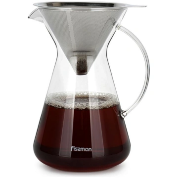 Stikla kafijas kanna POUR OVER 900 ml Fissman 9083