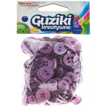 Dekoratīvās violetas pogas, 40g, dažādi izmēri Ali