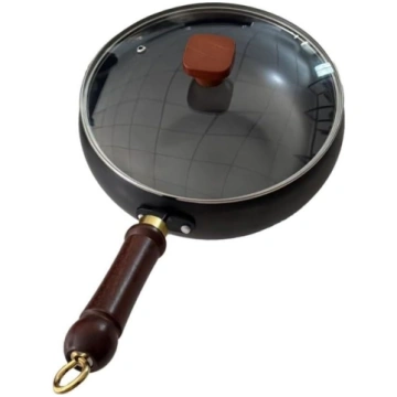 Čuguna Big Belly Pot Rokām kalta dzelzs pannas ind