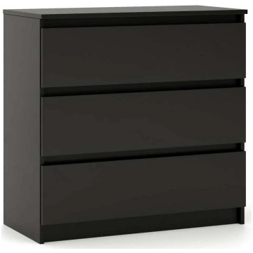Kumode Simple, melna krās., 78.5 cm x 80 cm x 39 c