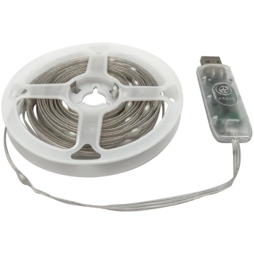 LED lente, 5m, 5V, 5W, 33LED, 180°, RGB, USB pults