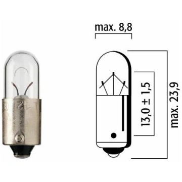 Autolampa 24V 4W BA9s | F4080 | 4018354000931 Flos