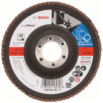 Slīpēšanas disks smilšpīra metālam BOSCH top D115 