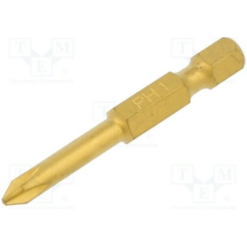Screwdriver bit; Phillips; PH1; 1/4"; Overall len:
