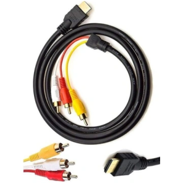 Hdmi uz RCA TV kabelis Hdmi vīrišķais līdz 3 RCA v