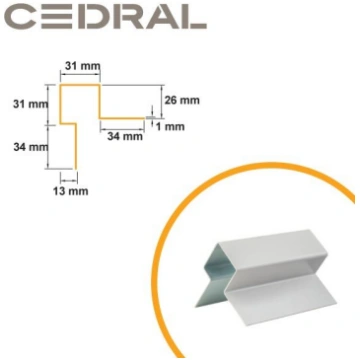 CEDRAL CLASSIC Ārējā stūra / loga ailes profils, a