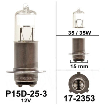 Priekšējo lukturu spuldžu blīvētājs 12V 35/35W P15