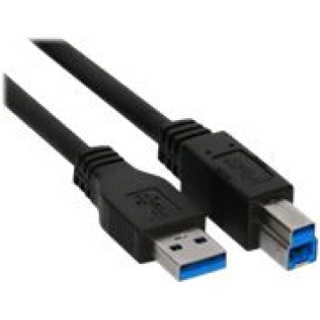 Kabelis Usb Inline Usb-a - Usb-b 1 M Melns (35310)