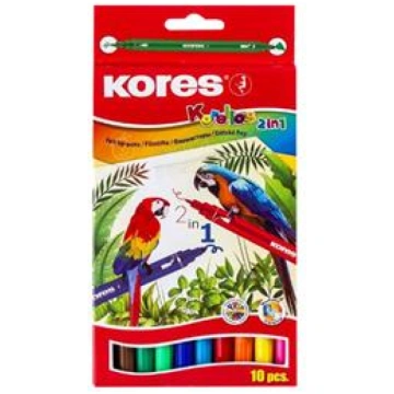 Flomāsteri KORES Korellos, divi vienā, 10 krāsas