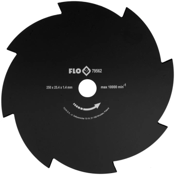 FLO Zāles pļāvēja asmens 8T 250 mm / 25, 4 mm, 795