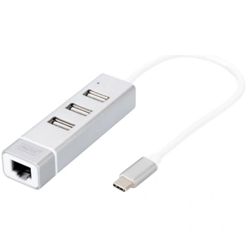 Digitus | USB Type-C 3-Port Hub + Fast Ethernet LA