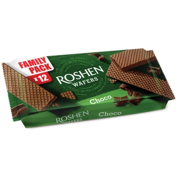Vafeles ROSHEN WAFERS ar šokolādes krēma pildījumu