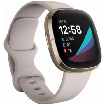 Viedpulksteni Fitbit Sense Lunar Soft Gold Stainle