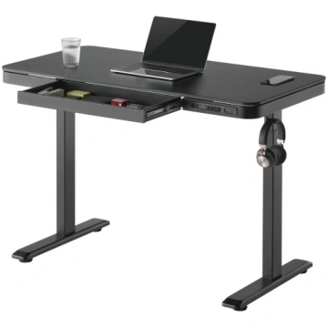Up Up Balder II Adjustable Height Table, Black WWS