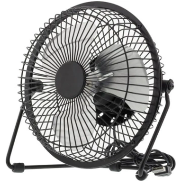 USB ventilators DELTACO 13 cm, melns / FT-755
