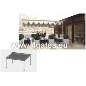 Pergola ar 4 kolonnām - Platums: 4000 mm - Garums: