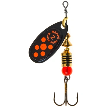 Vizulis Mepps BLACK FURY Black/Orange Dots #2 (4,5