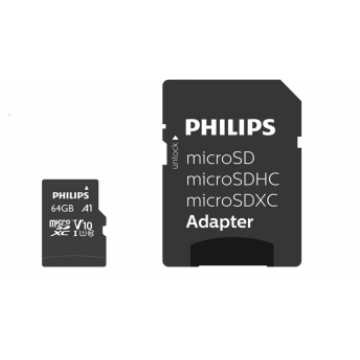 Philips 64GB MicroSDXC + Adapter (FM64MP45B)