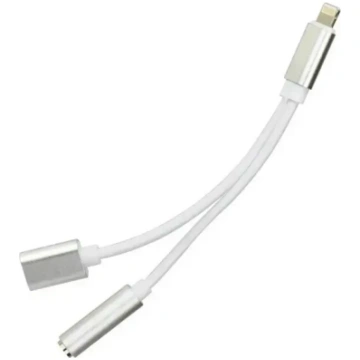 2in1 Lightning uz Lightning un 3.5mm AUX adapteris
