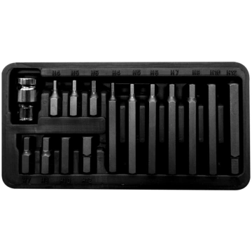 10 mm uzgaļu komplekts, hex4–hex12, garums 30/75 m