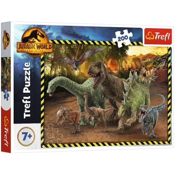 Trefl Puzzle 200 element?w Dinozaury z Parku Juraj