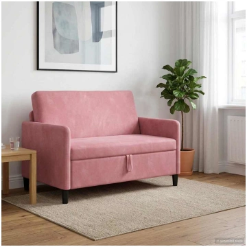Sofas ar uzglabāšanu rozā 122 x 78 x 87 cm poliest