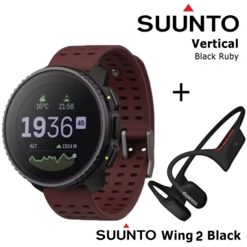 SUUNTO Vertical, Black Ruby + Suunto Wing 2 Black 