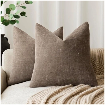 Foindtower Pack of 2 Soft Textured Cushion Covers,