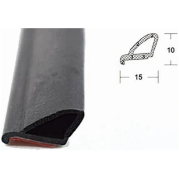 D Gp EPDM porainas gumijas profils 10x15mm