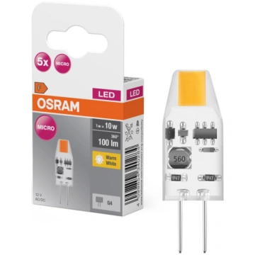 Komplekts 5 gab. LED spuldzes PIN MICRO G4/1W/12V 