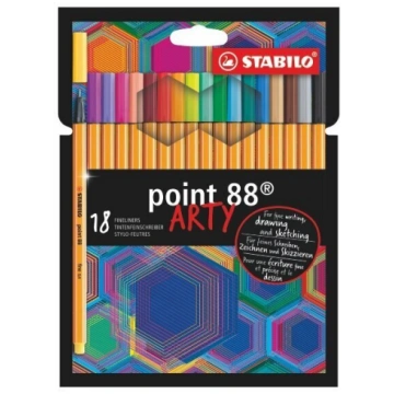 STABILO Tintes pildspalvas, point 88, ARTY, 18 krā