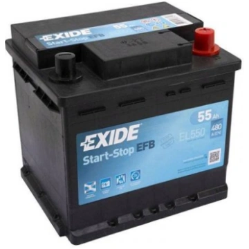EXIDE EL550 EFB 55Ah 480A (EN) 12V akumuliatorius 