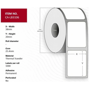 Capture - labels - 1000 label(s) - 38 x 20 mm CA-L