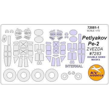 Pe-2 (ZVEZDA) - (Double sided) + wheels masks KV M