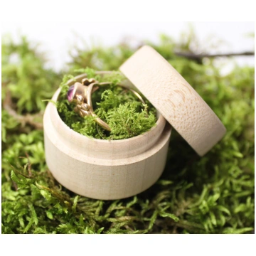 Koka kaste - lādīte gredzenam d 40 mm, augstums -