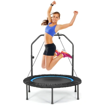 GYMAX fitnesa batuts, diametrs 101 cm, kluss salie