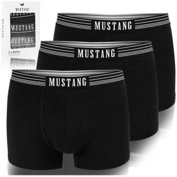 Vīriešu apakšbikses bokseršorti MUSTANG melna kokv