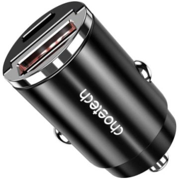 Car Charger Choetech TC0006 1x USB-A, 1x USB-C 30W