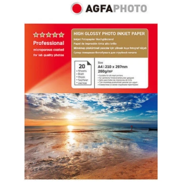 Foto papīrs AgfaPhoto Professional High Glossy, A4