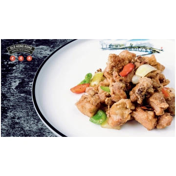 Crispy chicken coated with chili flakes歌乐山辣子鸡