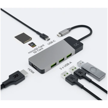 Hub adapter USB-C Connect 3xUSB 3.1 HDMI 4K 60Hz U
