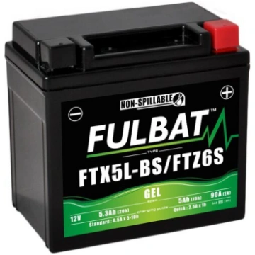 Fulbat FTX5L-BS / FTZ6S GEL 12V 5Ah 90CCA akumulat